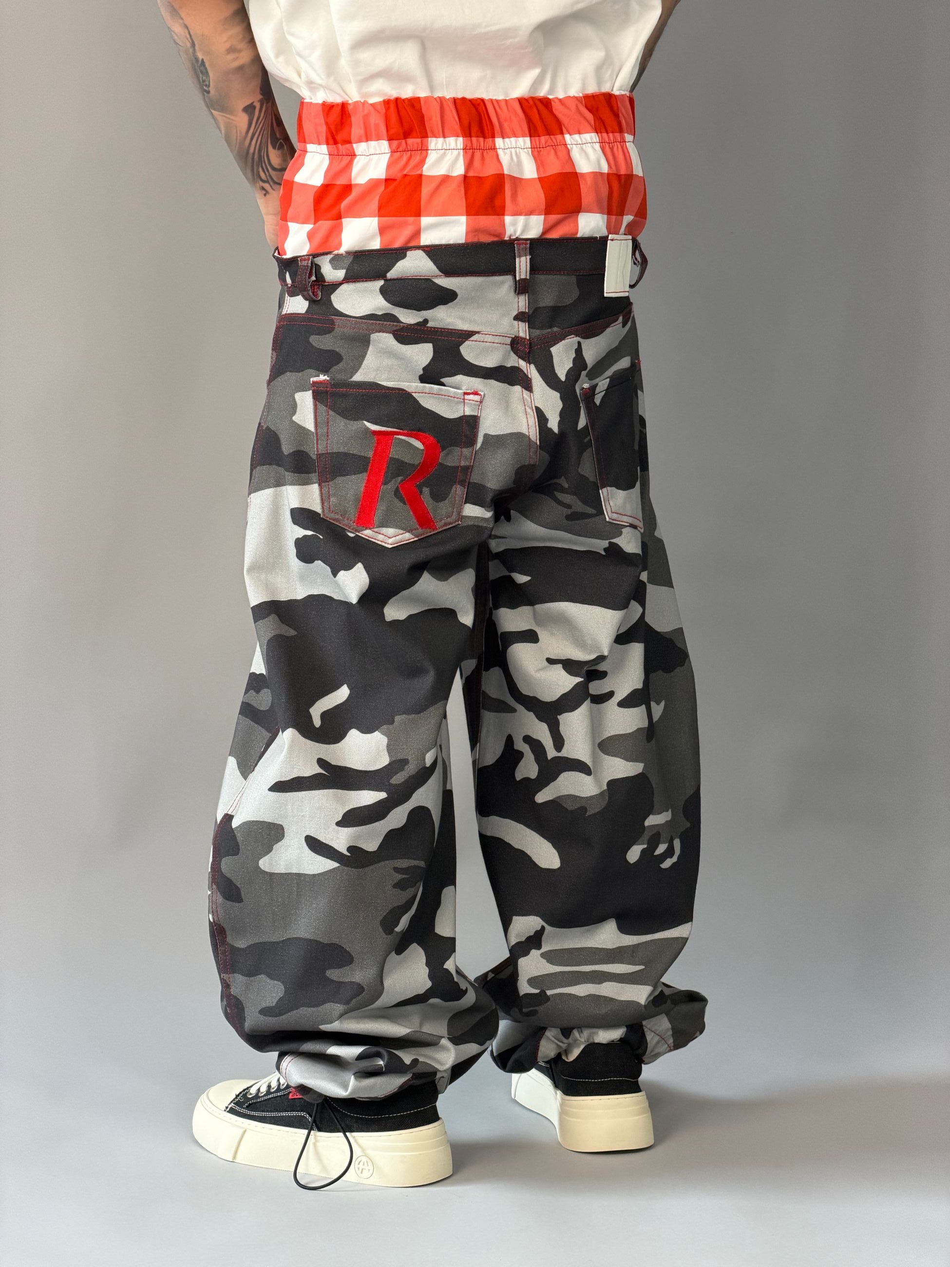 BALLON MUTANDA CAMO NERO/ROSSO