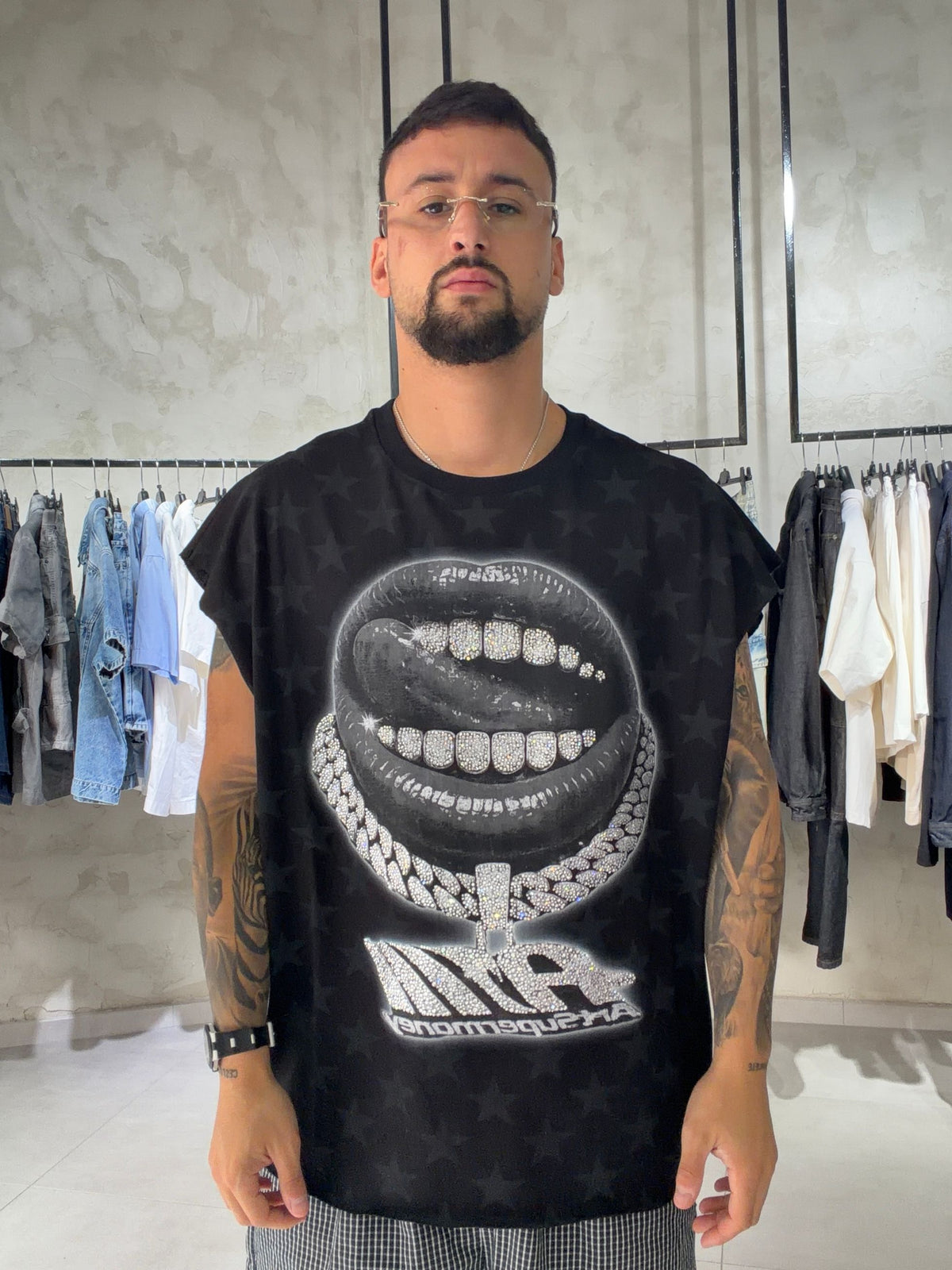 CANOTTA BLACK LIP - Canotta - ARTSUPERMONEY