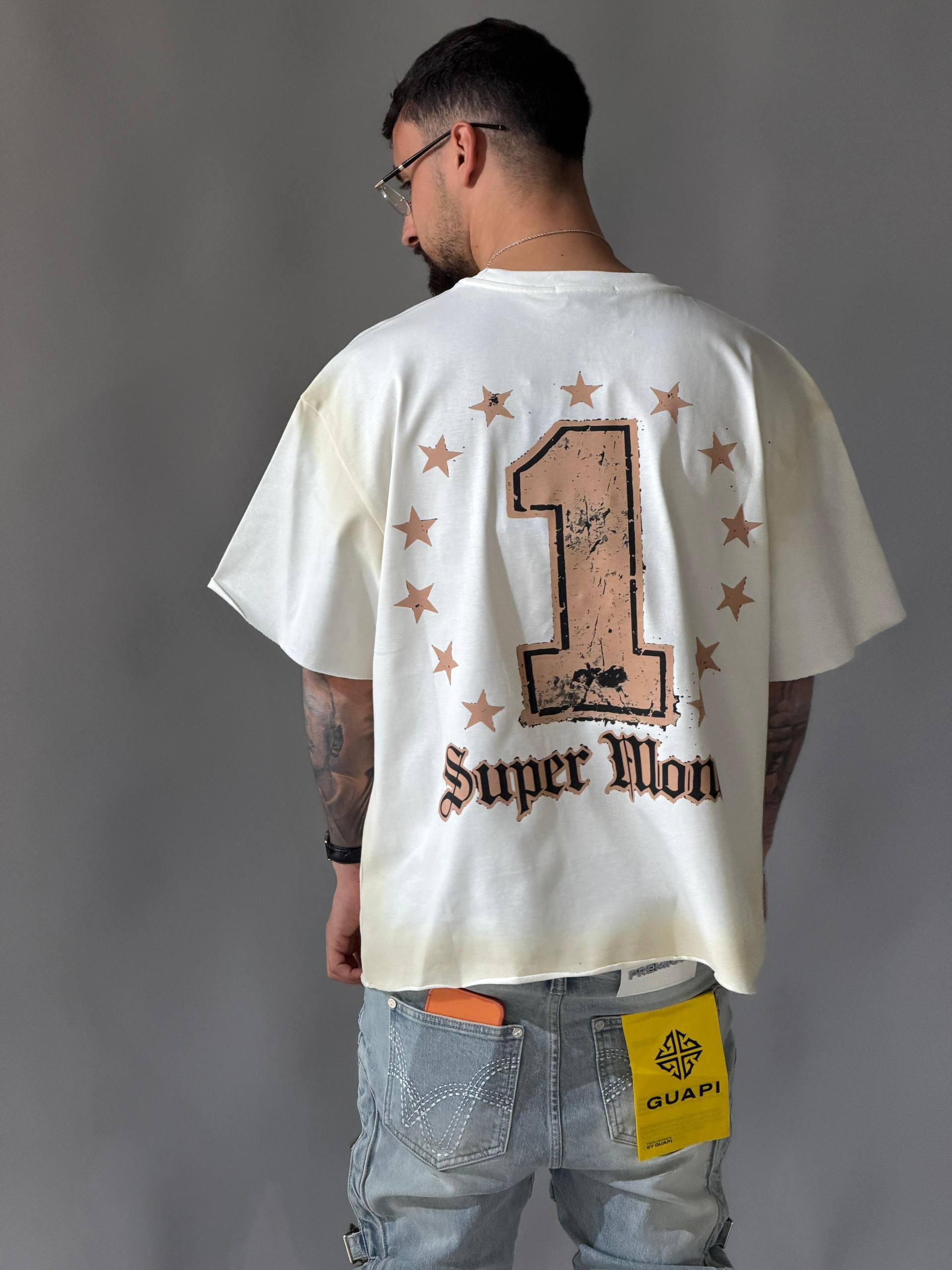 T-shirt artsupermoney - stampa con bocca