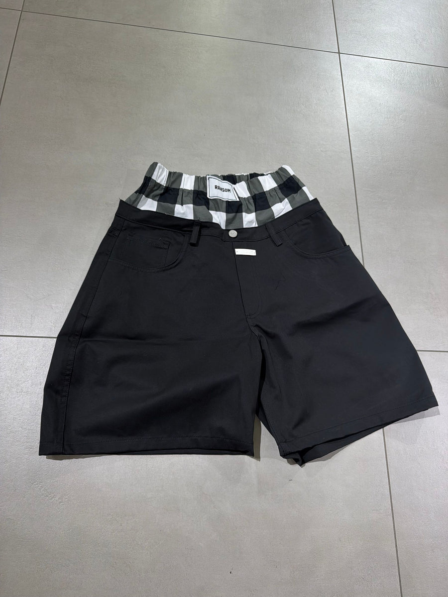 BERMUDA MARCO NERO - Pantaloncini - Ransom Industry